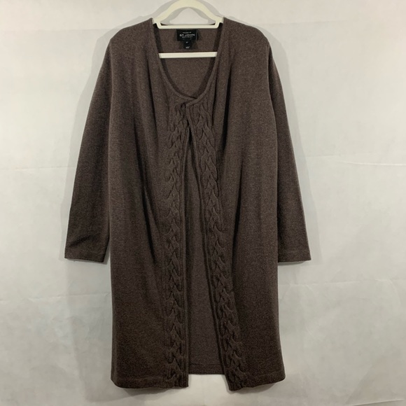 St. John Sweaters - St Johns Long Open Cashmere duster sweater size M